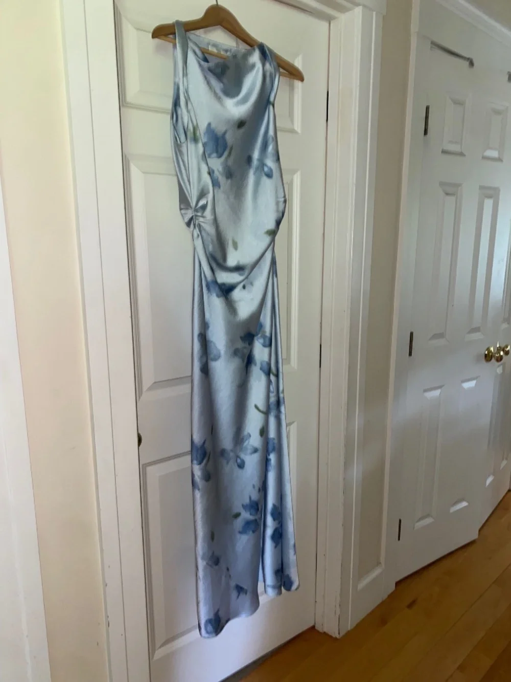 VINCE. Petal Blur Twist Shoulder Dress
